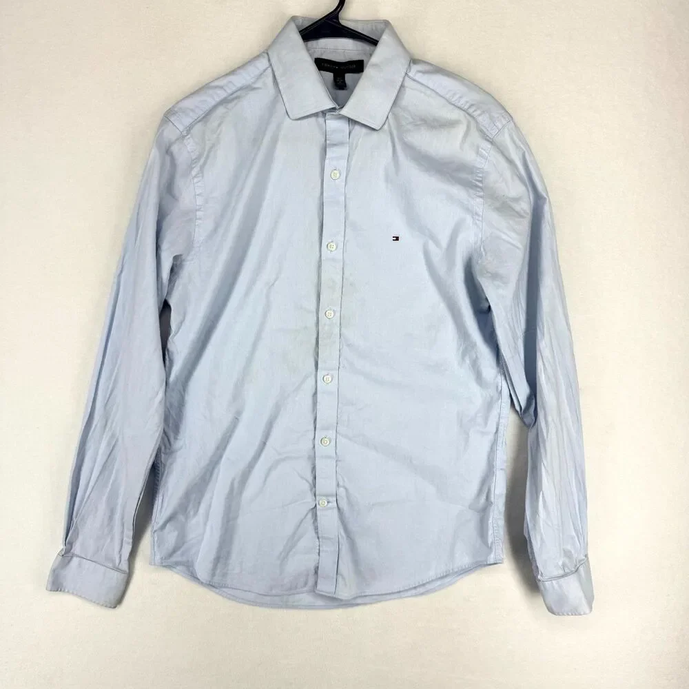 Tommy Hilfiger Slim Fit Stretch Button Down Shirt Mens Size 15-1/2 34/25 M‎